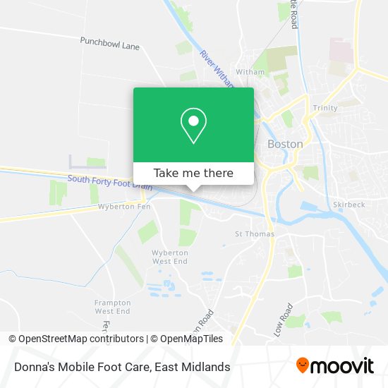 Donna's Mobile Foot Care map