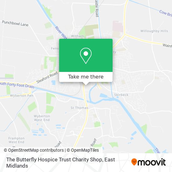 The Butterfly Hospice Trust Charity Shop map