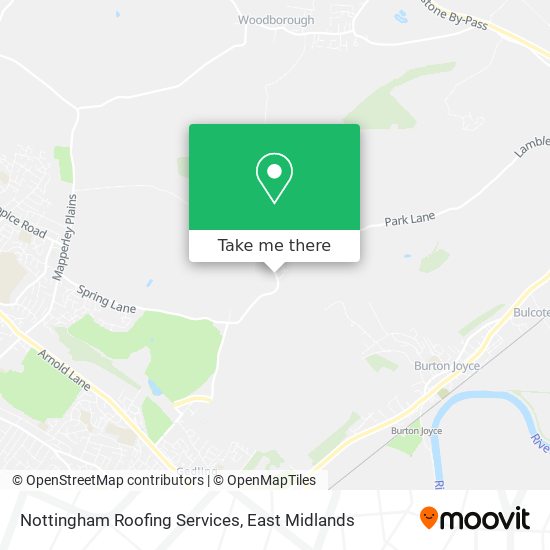 Nottingham Roofing Services map