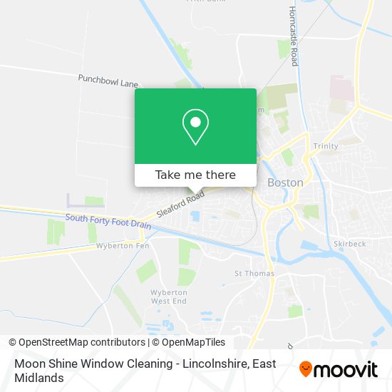 Moon Shine Window Cleaning - Lincolnshire map