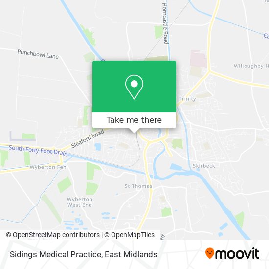 Sidings Medical Practice map