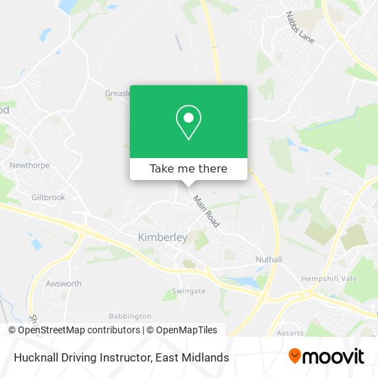 Hucknall Driving Instructor map