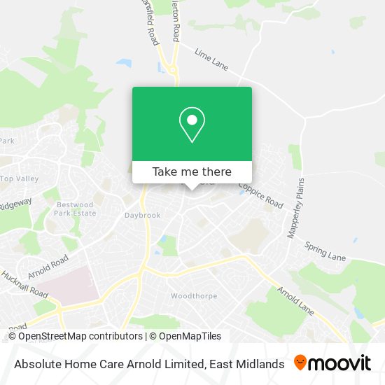 Absolute Home Care Arnold Limited map