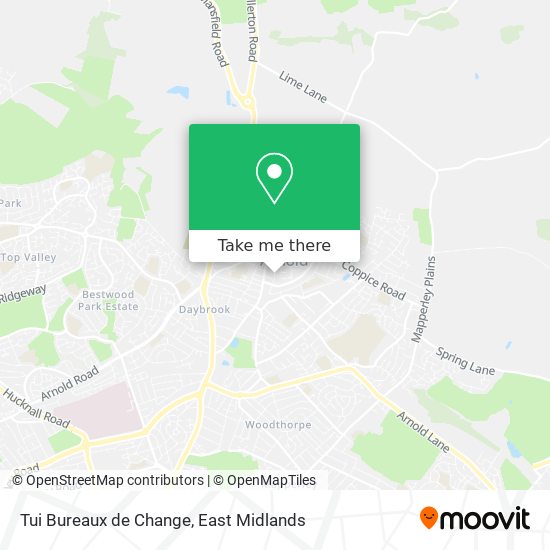 Tui Bureaux de Change map