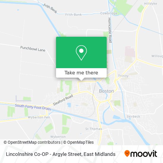 Lincolnshire Co-OP - Argyle Street map