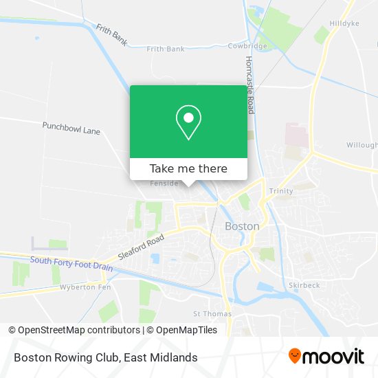 Boston Rowing Club map