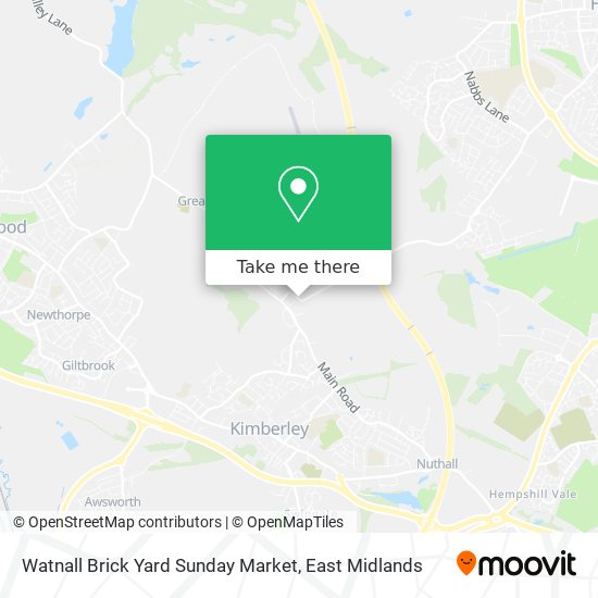 Watnall Brick Yard Sunday Market map