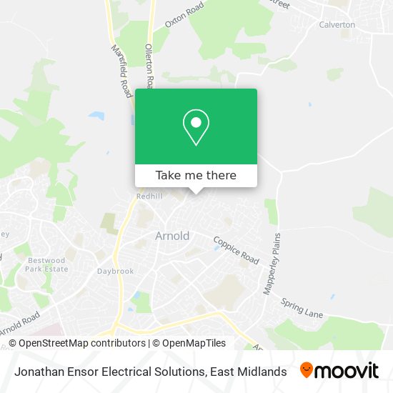 Jonathan Ensor Electrical Solutions map