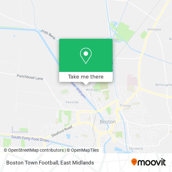 Boston Town Football map