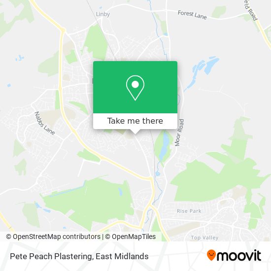 Pete Peach Plastering map