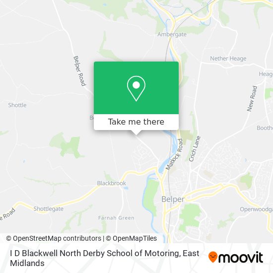 I D Blackwell North Derby School of Motoring map