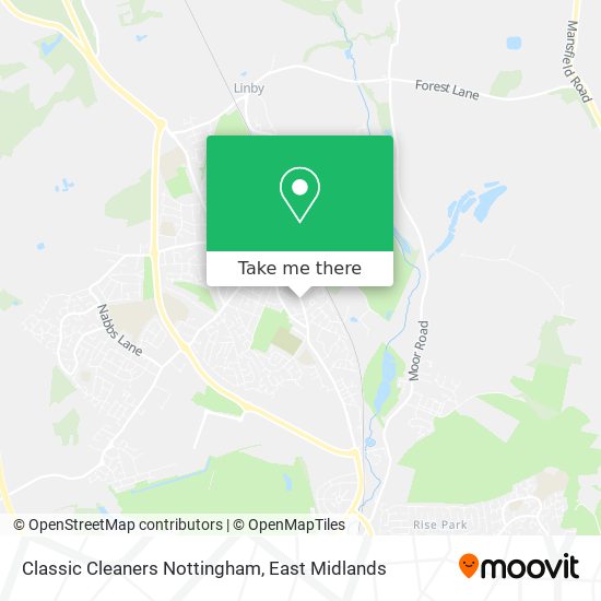 Classic Cleaners Nottingham map