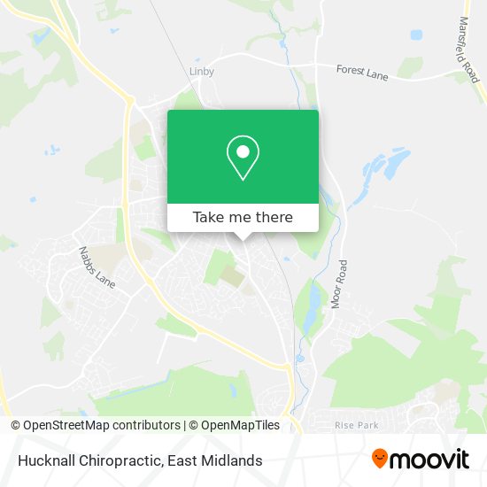 Hucknall Chiropractic map