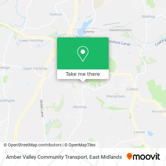 Amber Valley Community Transport map