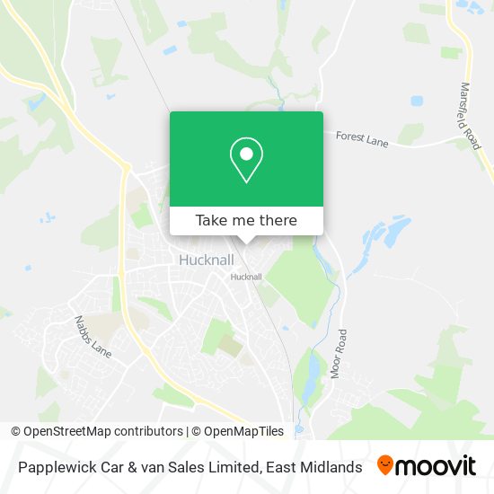 Papplewick Car & van Sales Limited map