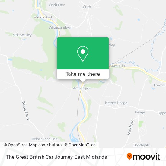 The Great British Car Journey map