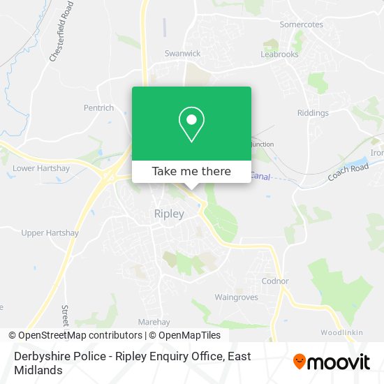 Derbyshire Police - Ripley Enquiry Office map