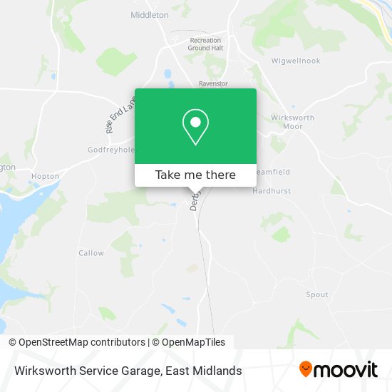 Wirksworth Service Garage map