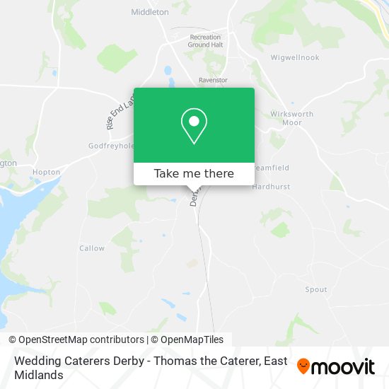 Wedding Caterers Derby - Thomas the Caterer map