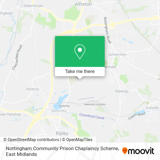 Nottingham Community Prison Chaplaincy Scheme map