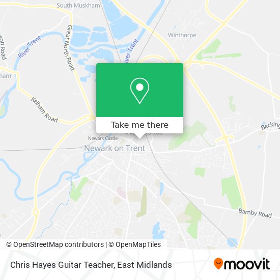 Chris Hayes Guitar Teacher map