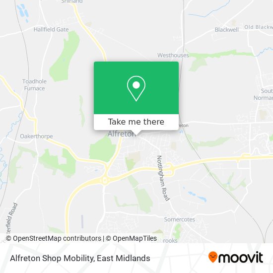 Alfreton Shop Mobility map