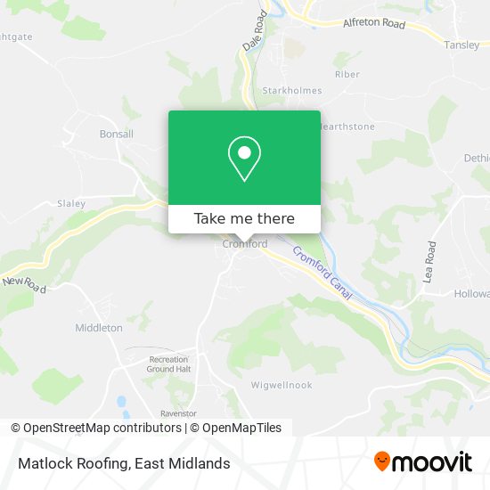 Matlock Roofing map