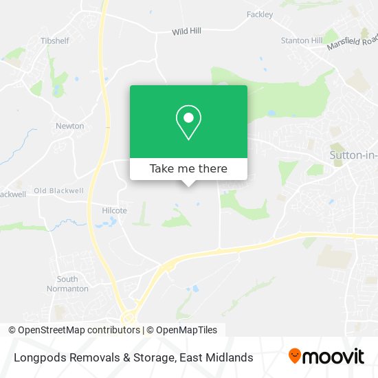 Longpods Removals & Storage map