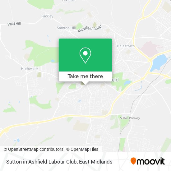 Sutton in Ashfield Labour Club map