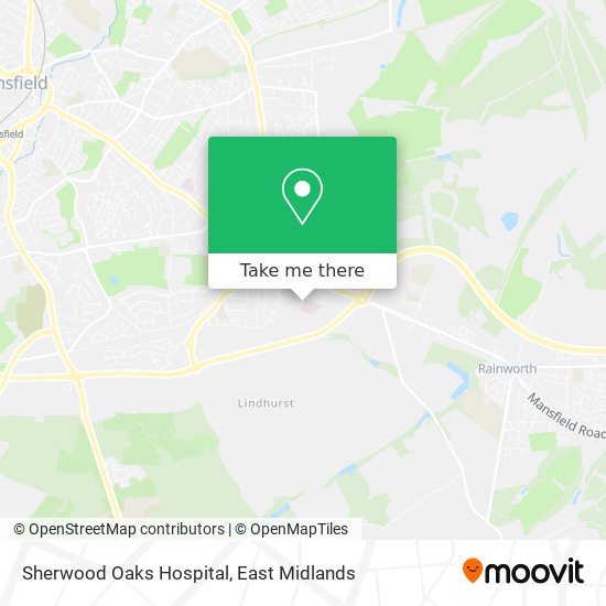Sherwood Oaks Hospital map