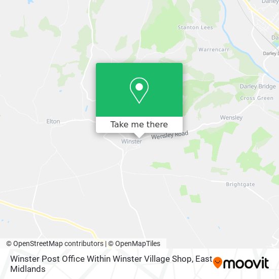 Winster Post Office Within Winster Village Shop map