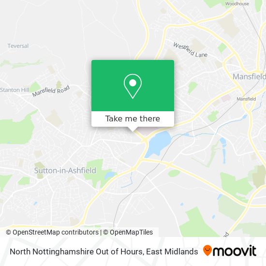 North Nottinghamshire Out of Hours map