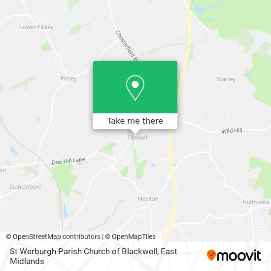 St Werburgh Parish Church of Blackwell map