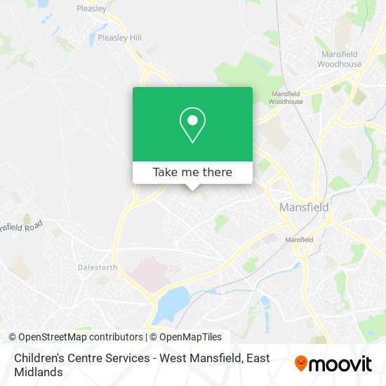 Children's Centre Services - West Mansfield map