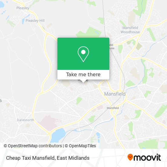 Cheap Taxi Mansfield map