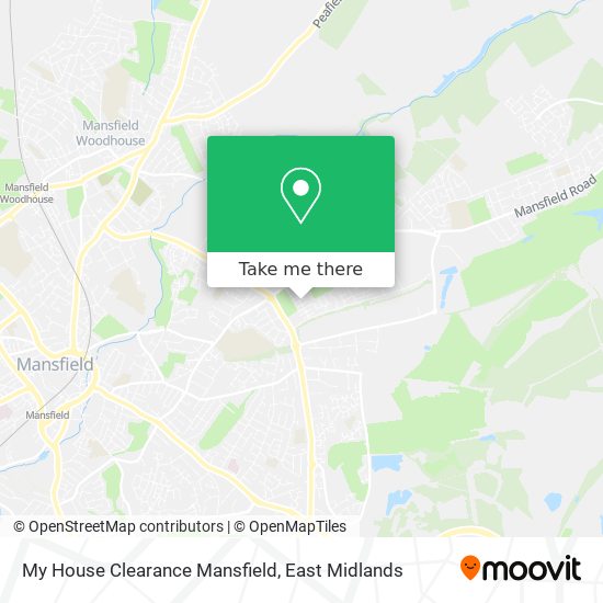 My House Clearance Mansfield map