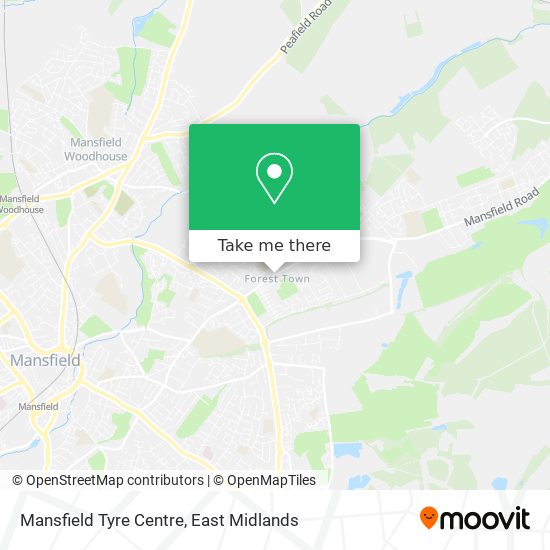 Mansfield Tyre Centre map