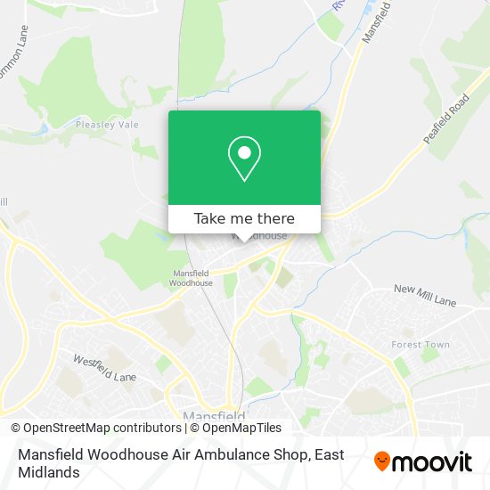 Mansfield Woodhouse Air Ambulance Shop map