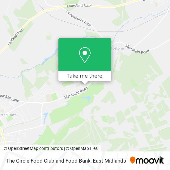 The Circle Food Club and Food Bank map