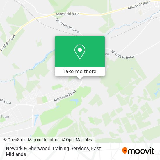 Newark & Sherwood Training Services map