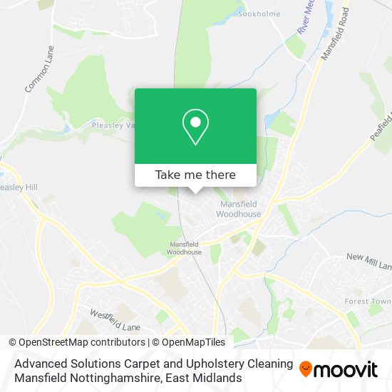 Advanced Solutions Carpet and Upholstery Cleaning Mansfield Nottinghamshire map