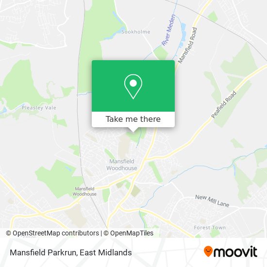 Mansfield Parkrun map