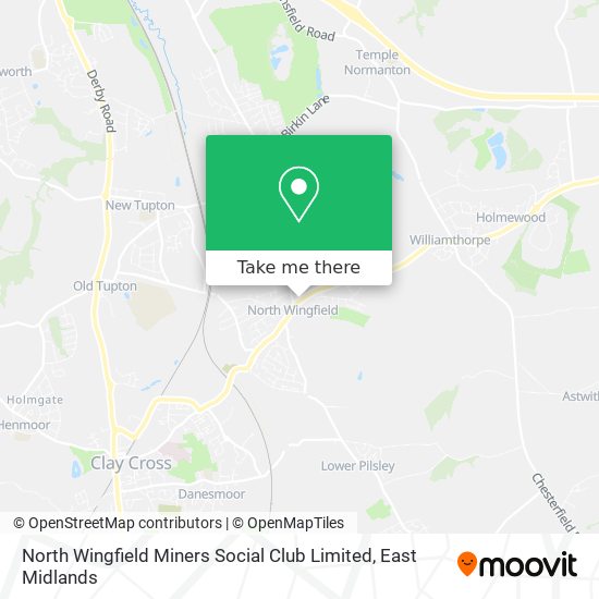 North Wingfield Miners Social Club Limited map