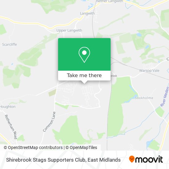Shirebrook Stags Supporters Club map