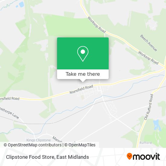 Clipstone Food Store map