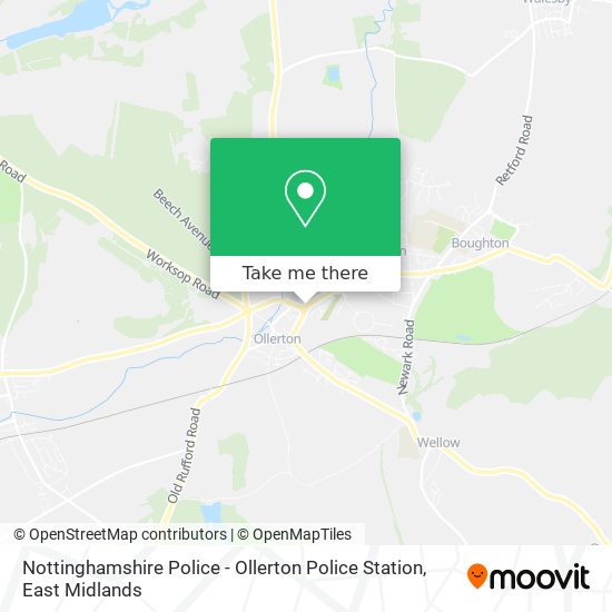 Nottinghamshire Police - Ollerton Police Station map