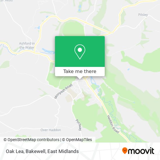 Oak Lea, Bakewell map