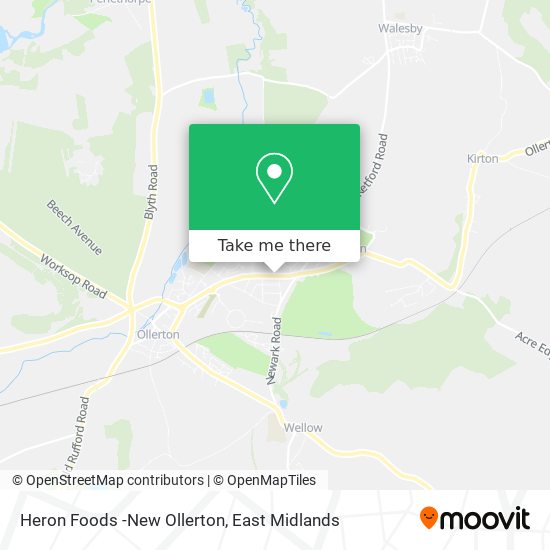 Heron Foods -New Ollerton map