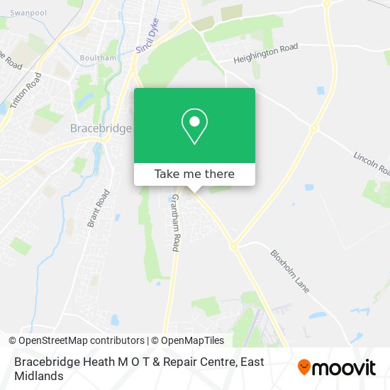 Bracebridge Heath M O T & Repair Centre map