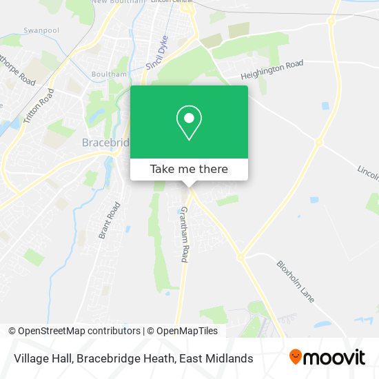 Village Hall, Bracebridge Heath map